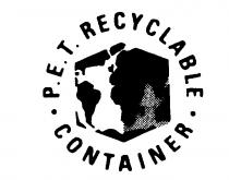 P.E.T. RECYCLABLE. CONTAINER.