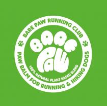 BARE PAW RUNNING CLUB PAW BALM FOR RUNNING & HIKING DOGS 100%NATURAL PLANT BASED BLEND