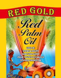 RED GOLD RED PALM OIL USED IN: STEWS & SOUPS SOBE UND SUPPE POUR TOUTES LES SAUCES STUFATO EMINESTRA