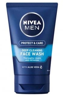 NIVEA MEN PROTECT & CARE DEEP CLEANING FACE WASH THOROUGHLY CLEANS AND REFRESHES WITH ALOE VERA 100 ML