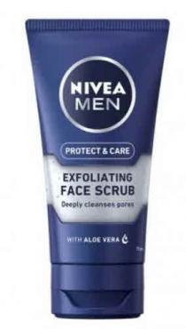 NIVEA MEN PROTECT & CARE EXFOLIATING FACE SCRUB DEEPLY CLEANSES PORES WITH ALOE VERA