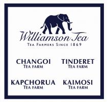 WILLIAMSON TEA TEA FARMERS SINCE 1869 CHANGOI TEA FARM TINDERET TEA FARM KAPCHORUA TEA FARM KAIMOSI TEA FARM