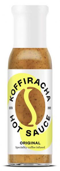 KOFFIRACHA HOT SAUCE ESTD 2022 ORIGINAL SPECIALITY COFFEE INFUSED