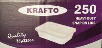 KRAFTO 250 HEAVY DUTY SNAP ON LIDS QUALITY MATTERS