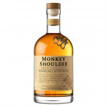 MONKEY SHOULDER BATCH 27 SMOOTH AND RICH BLENDED MALT SCOTCH WHISKY ROOTED IN MALT WHISKY HISTORY, AND INSPIRED BY THE MALT MEN WHO STILL TURN THE MALTING BARLEY BY HAND. 'MONKEY SHOULDER' IS BLENDED IN SMALL BATCHES OF THREE FINE SPEYSIDE SINGLE MALTS T