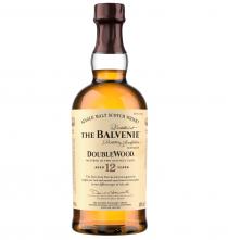 SINGLE MALT SCOTCH WHISKY EST 1892 DISTILLED AT THE BALVENIE® DISTILLERY BANFFSHIRE SCOTLAND DOUBLEWOOD MATURED IN TWO DISTINCT CASKS AGED 12 YEARS THE BALVENIE DOUBLEWOOD ACQUIRES ITS COMPLEX YET RICH AND SMOOTH TASTE FROM ITS MATURATION IN TWO DIFFERENT