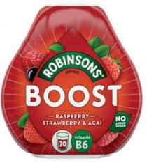 ROBINSONS BOOST RASPBERRY STRAWBERRY & ACAI NO ADDED SUGAR 20 VITAMIN B6