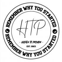 REMEMBER WHY YOU STARTED- HTP -HUSTLE TO PROVIDE-