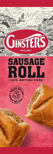 GINSTERS SAUSAGE ROLL 100% BRITISH PORK HAYFARM