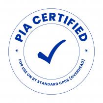 PIA CERTIFIED FOR USE ON BT STANDARD CP08 (OVERHEAD)