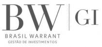 BW GI BRASIL WARRANT GESTÃO DE INVESTIMENTOS