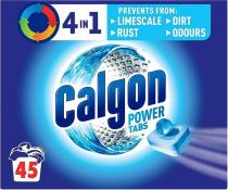 4IN 1 PREVENTS FROM: LIMESCALE DIRT RUST ODOURS CALGON POWER TABS 45