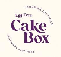 EGG FREE CAKE BOX HANDMADE HAPPINESS HANDMADE HAPPINESS