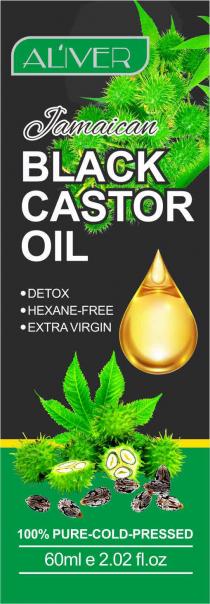 AL'IVER Jamaican BLACK CASTOR OIL DETOX HEXAME-FREE EXTRA VIRGIN 100% PURE-COLD-PRESSED