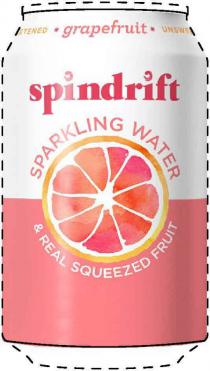 ETENED * grapefruit * UNSWE spindrift SPARKLING WATER & REAL SQUEEZED FRUIT