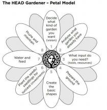 THE HEAD GARDENER - PETAL MODEL DECIDE WHAT KIND OF PRUNE AND GARDEN MAINTAIN YOU WANT (VISION) ANALYSE WHAT 1 GARDEN YOU 8 2 ALREADY HAVE WATER AND WHAT INPUT DO FEED 7 3 YOU NEED? 20 (TOOLS, RESOURCES) 6 4 5 PREPARE THE GROUND CREATE PLANT THE SEEDS/ SE