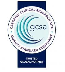 CERTIFIED CLINICAL RESEARCH SITE QUALITY STANDARD COMPLIANT gcsa TRUSTED GLOBAL PARTNER