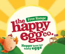 THE HAPPY EGG CO. FREE RANGE HAPPY HENS LAY TASTY EGGS