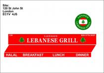 SITE: 120 ST JOHN ST LONDON EC1V 4JS INDON LEBANESe GRILL 120 LONDON 020 3770 8327 LEBANESE GRILL HALAL BREAKFAST LUNCH DINNER