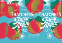 FAMILY CIDER MAKERS EST. 1904 THATCHERS JUICY APPLE CIDER APPLEY & SWEET POWERED BY SUNSHINE MYRTLE FARM, SOMERSET