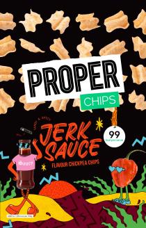 PROPER CHIPS & SPICY JERK SAUCE FLAVOUR CHICKPEA CHIPS