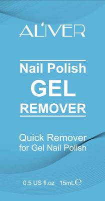 AL'IVER Nail Polish GEL REMOVER Quick Remover for Gel Nail Polish 0.5 US fl.oz 15mLe