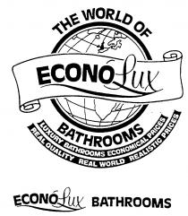 THE WORLD OF ECONOLux BATHROOMS LUXURY BATHROOMS ECONOMICAL PRICES REAL QUALITY REAL WORLD REALISTIC PRICES ECONOLux BATHROOMS