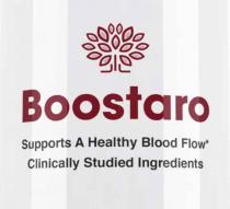 BOOSTARO SUPPORTS A HEALTHY BLOOD FLOW* CLINICALLY STUDIED INGREDIENTS