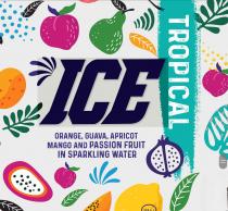 TROPICAL ICE ORANGE, GUAVA, APRICOT MANGO AND PASSION FRUIT IN SPARKLING WATER