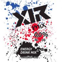 XIR mix 0,0% ALC VOL - ENERGY DRINK MIX ALCOHOL FREE 250 ML