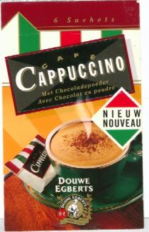 CAFE CAPPUCCINO Met Chocoladepoeder Avec Chocolat en poudre NIEUW NOUVEAU DOUWE EGBERTS D.E ANNO 1753