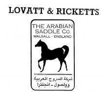 LOVATT & RICKETTS THE ARABIAN SADDLE Co. WALSALL ENGLAND