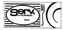 Serv. A. PORTION. the big name in little packages