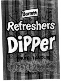 Refreshers Dipper FRUIT FLAVOUR FIZZY POWDER WITH LOLLY