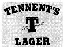 TENNENT'S T LAGER SINCE 1885 J.V.R. Tennent