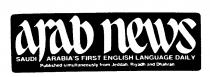 arab news SAUDI ARABIA'S FIRST ENGLISH LANGUAGE DAILY