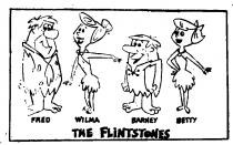 FRED WILMA BARNEY BETTY THE FLINTSTONES