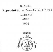 GINORI Riprodotto a Doccia nel 1994 LIBERTY ANNO 1905