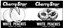 CHERRY STAR BRAND WHITE PEACHES HALVES IN SYRUP