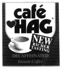 cafe HAG NEW RICHER TASTING DECAFFEINATED Instant Coffee