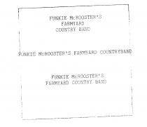 FUNKIE McROOSTER'S FARMYARD COUNTRY BAND