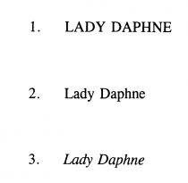 Lady Daphne