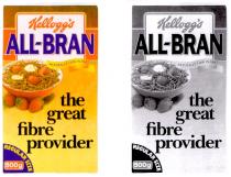 Kellogg's ALL-BRAN NATURALLY LOW IN FAT the great fibre provider