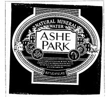 NATURAL MINERAL WATER ASHE PARK