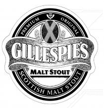 GILLESPIE'S MALT STOUT PREMIUM ORIGINAL SCOTTISH MALT STOUT