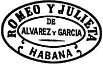 ROMEO Y JULIETA DE ALVAREZ Y GARCIA HABANA