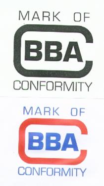 MARK OF BBA CONFORMITY