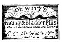 DE WITT'S Kidney & Bladder Pils