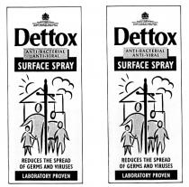 Dettox ANTI-BACTERIAL ANTI-VIRAL SURFACE SPRAY REDUCES THE SPREAD OF GERMS AND VIRUSES LABORATORY PROVEN