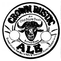 CROWN RUSTIC ALE AN OLD STYLE BEER BUFFALO BRAND